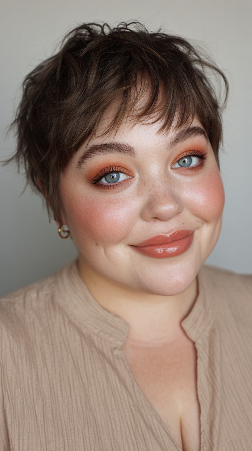 Chic Textured Pixie Cut with Wispy Bangs