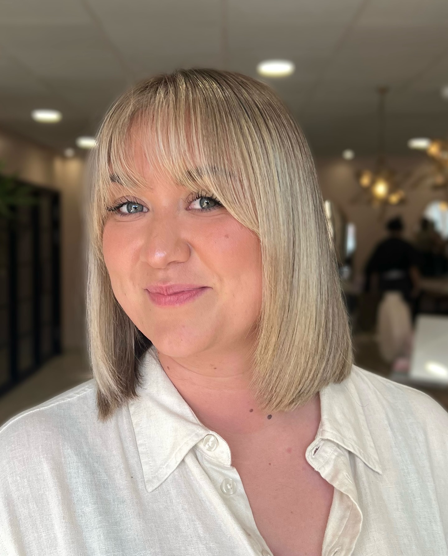 Classic Blunt Bob with Full Straight Bangs