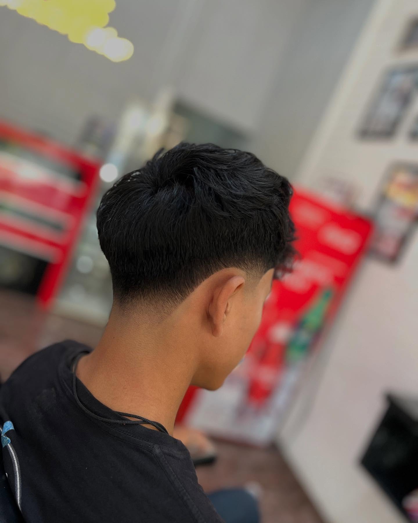 Modern Mid Taper Fade with Textured Top