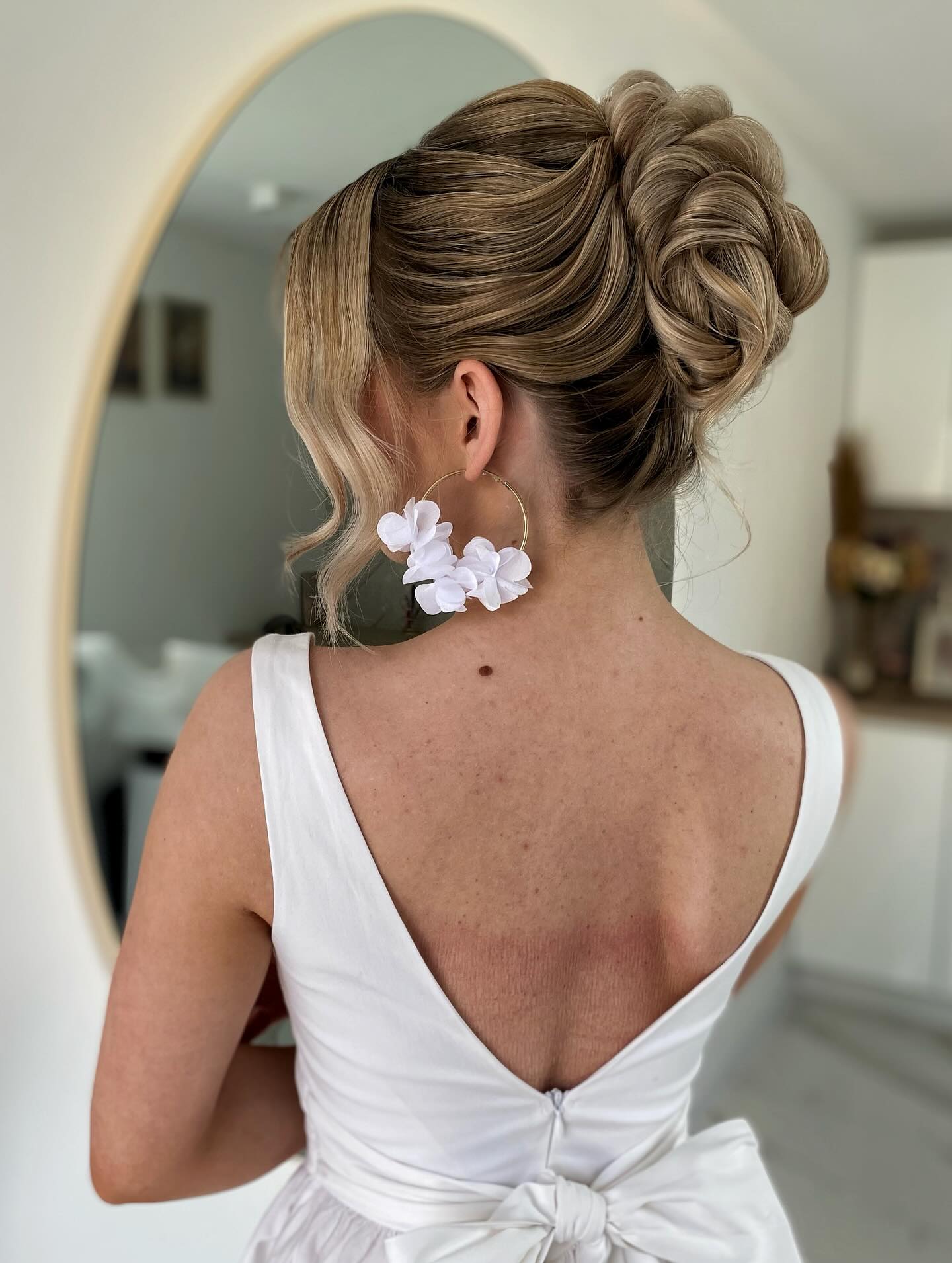 Ornate Floral Accentuated Low Bun