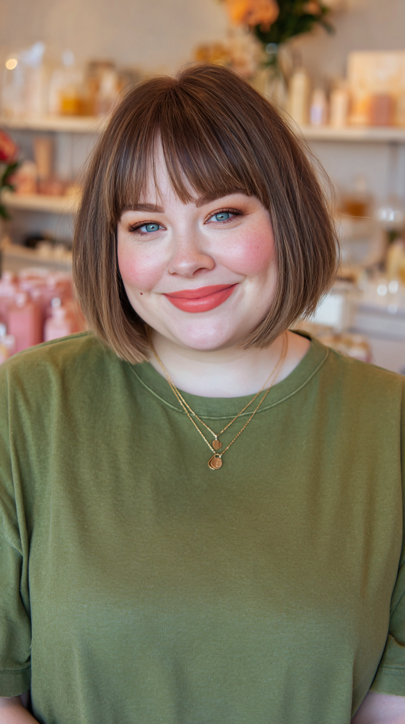 Playful Blunt Bob with Soft Bangs