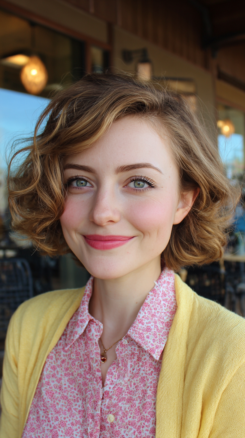 Playful Textured Bob with Soft Waves