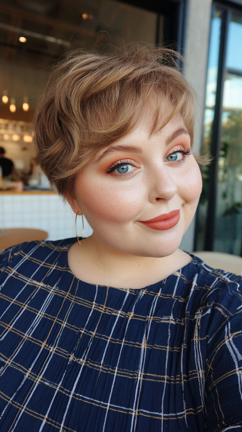 Playful Textured Pixie Cut with Soft Waves