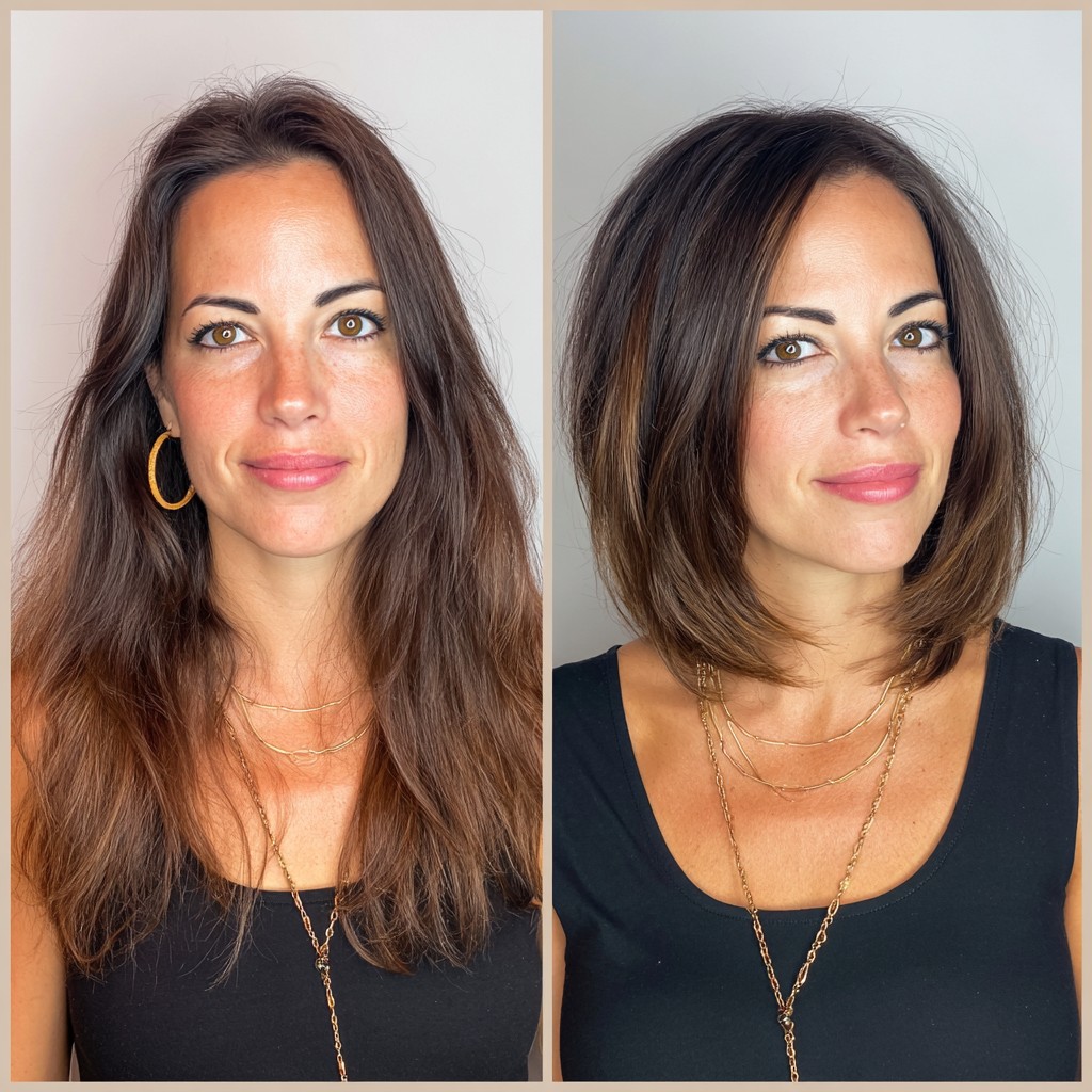 Sleek Espresso Stacked Bob with Soft Ends