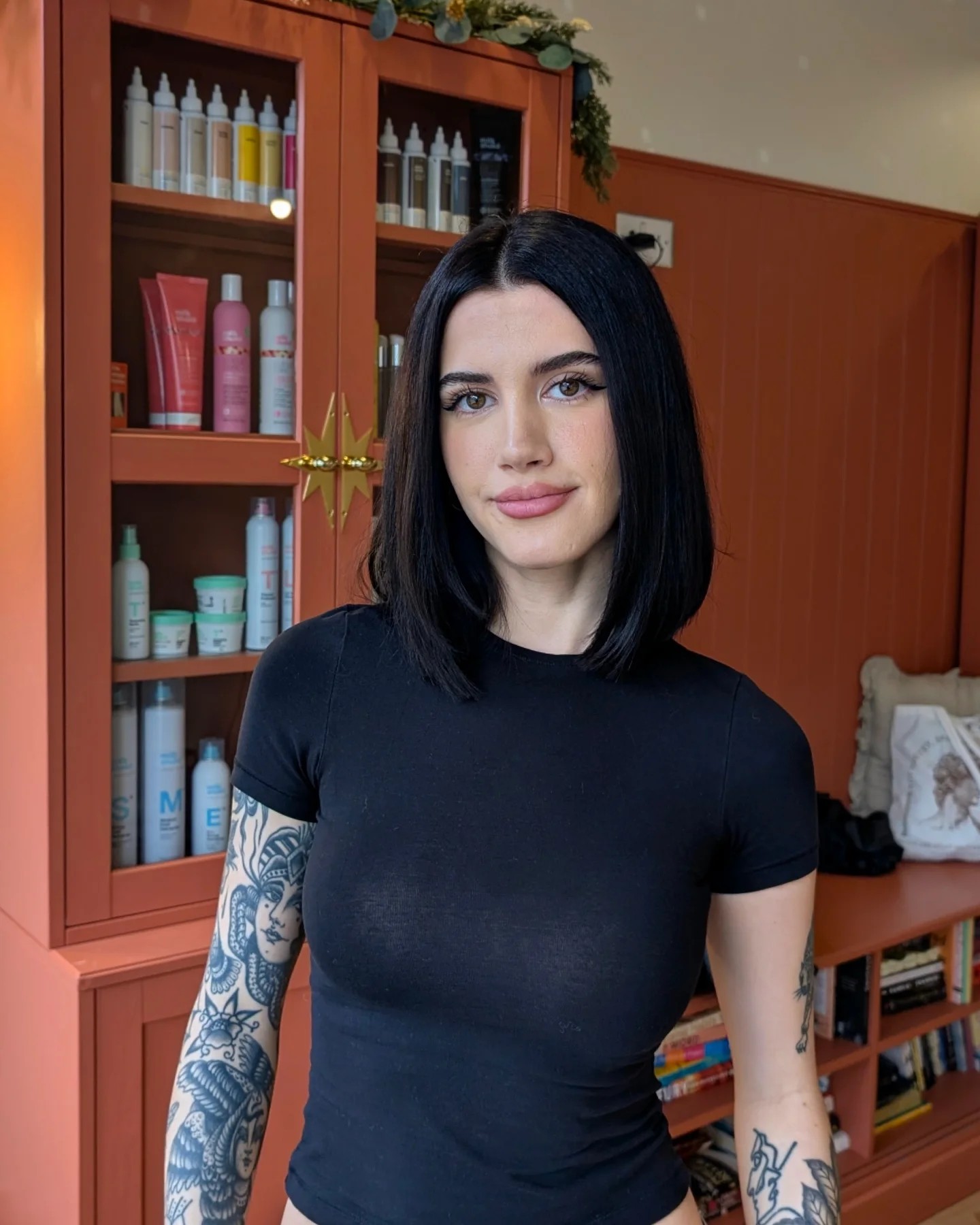 Sleek Jet-Black Blunt Bob