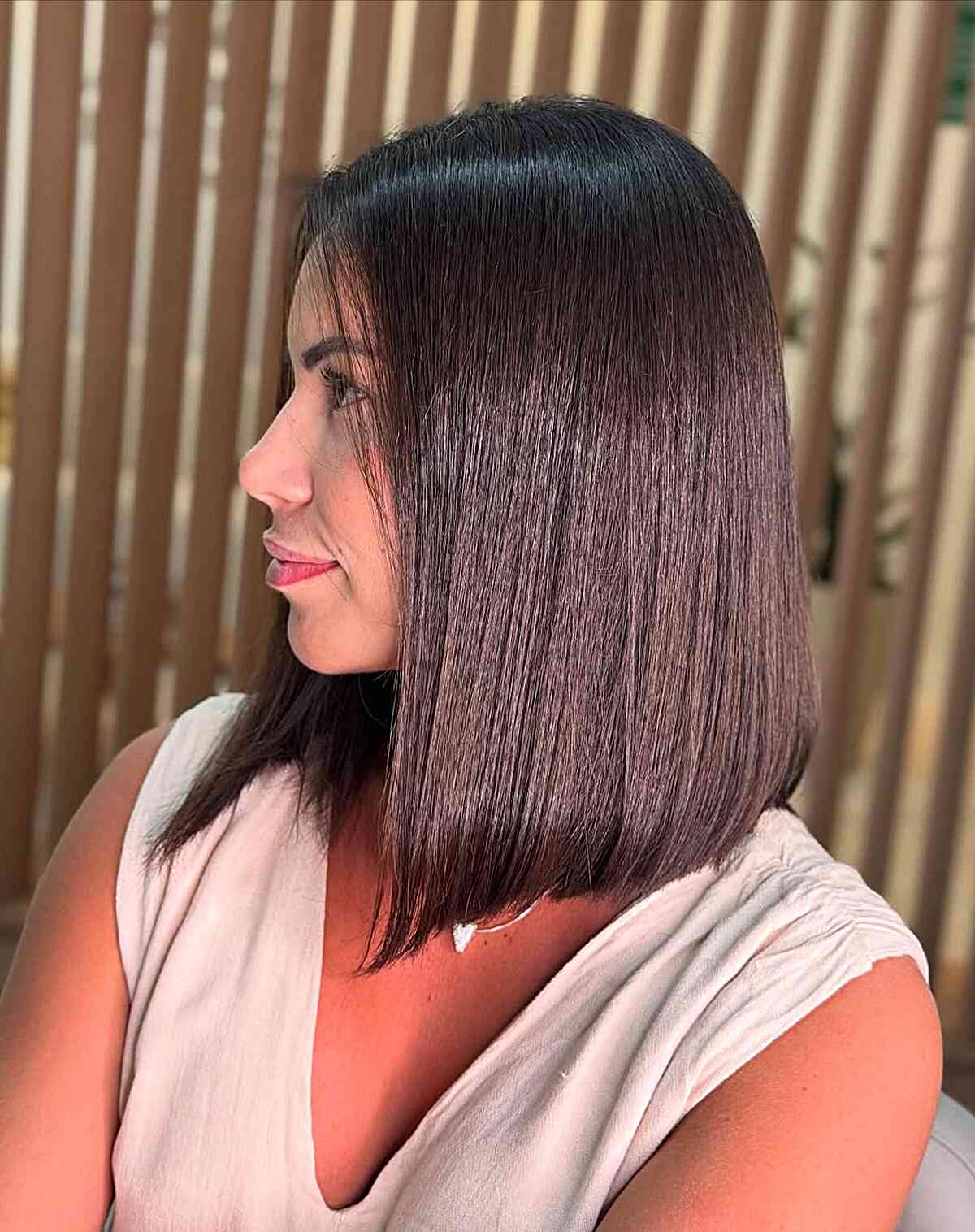 Sleek Long Bob with Subtle Texture