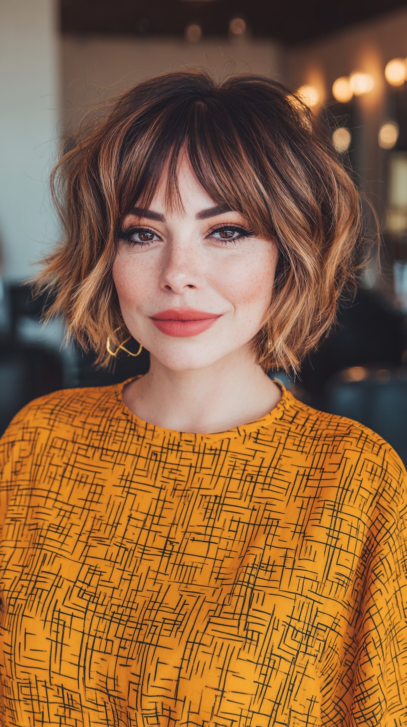 Vibrant-Copper-Bangs-with-Textured-Lob