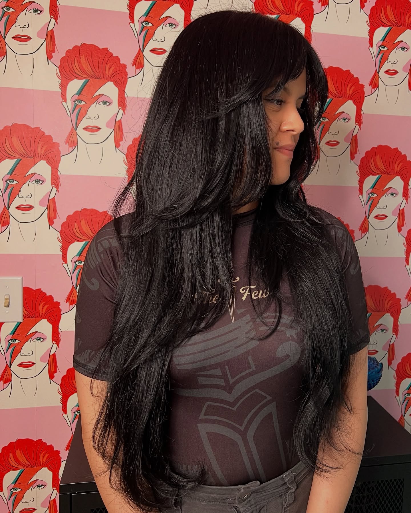 Bold Long Wolf Cut with Layered Bangs