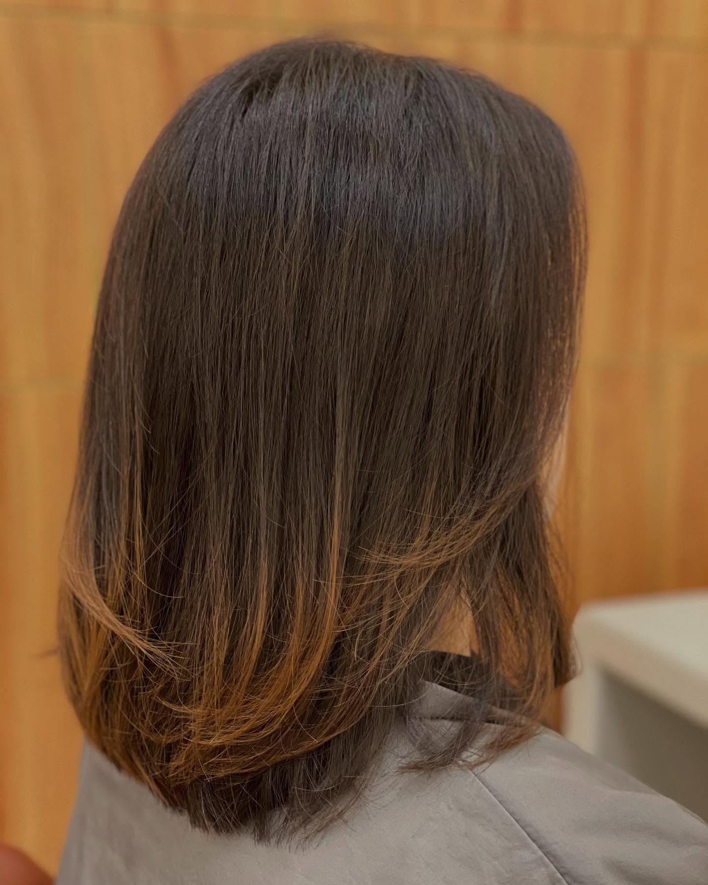Charming Layered Mid-Length Bob with Subtle Ombre