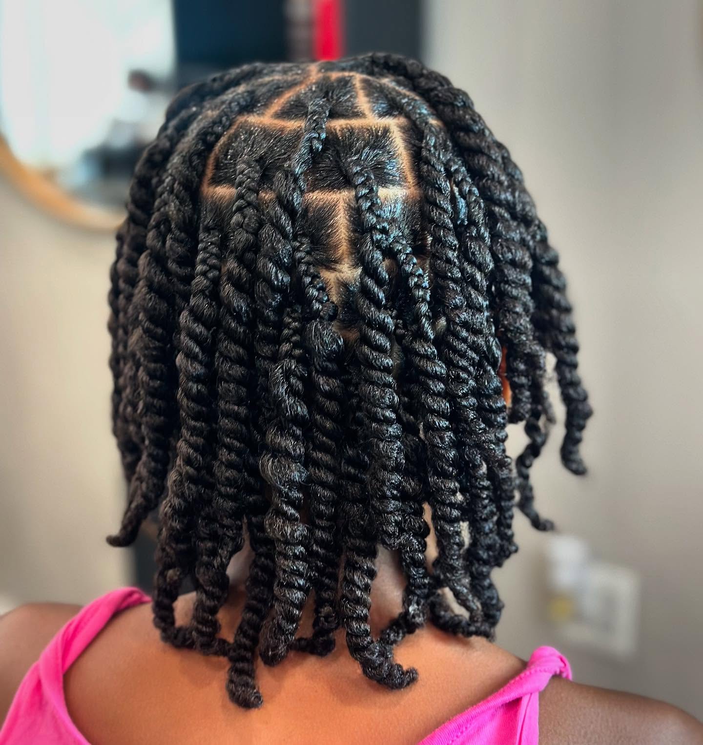 Chic Twisted Bob with Defined Patterns