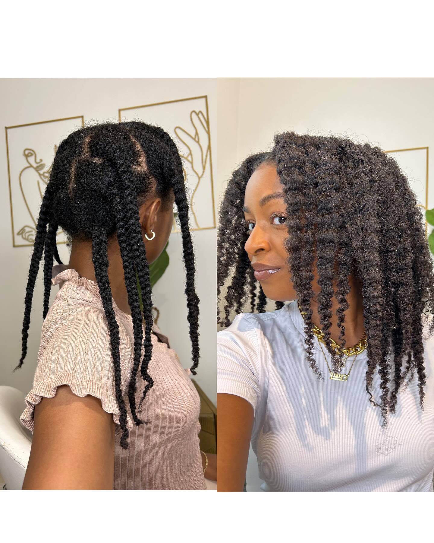 Defined Twisted Curly Style with Volume