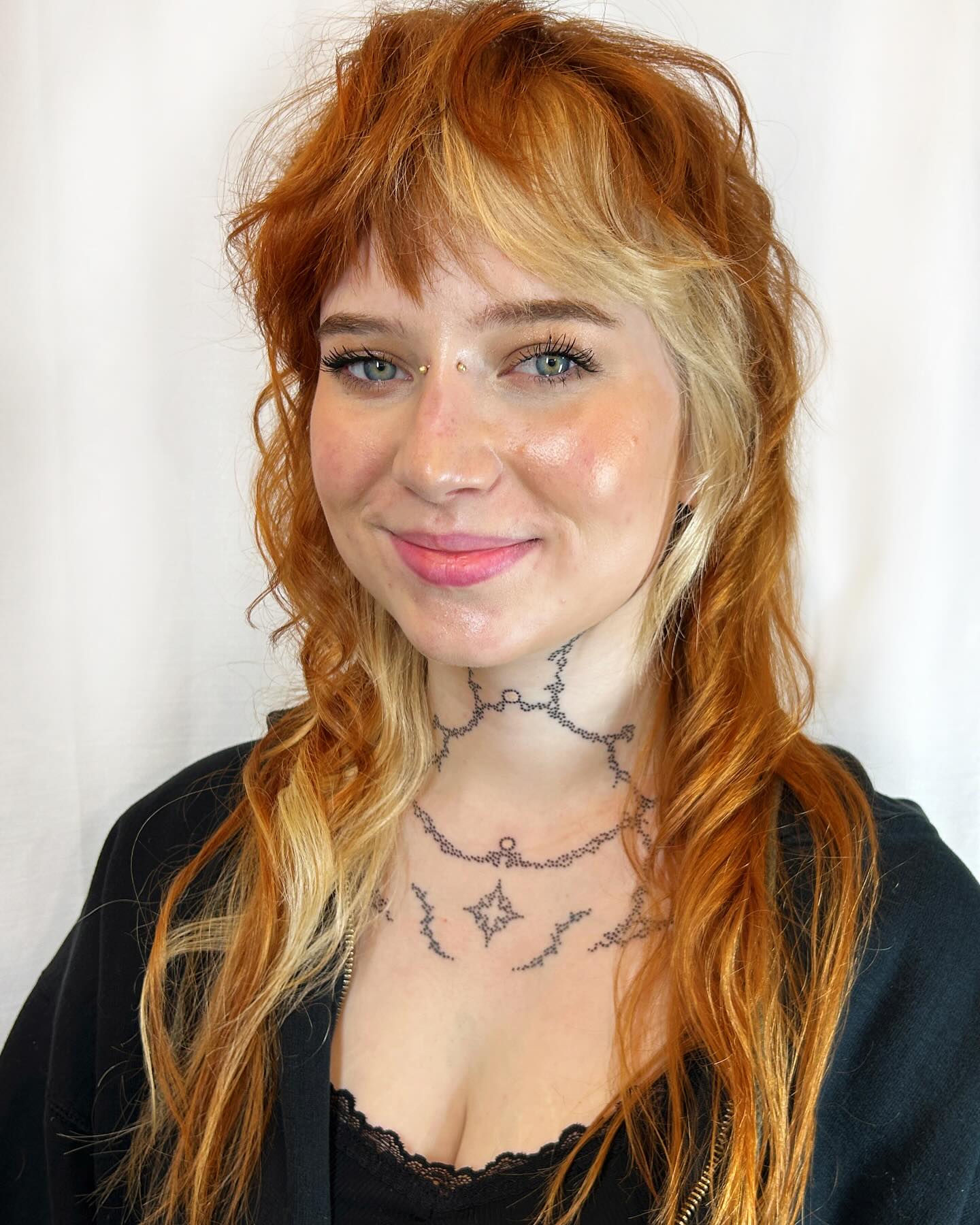 Dynamic Textured Shag with Playful Bangs