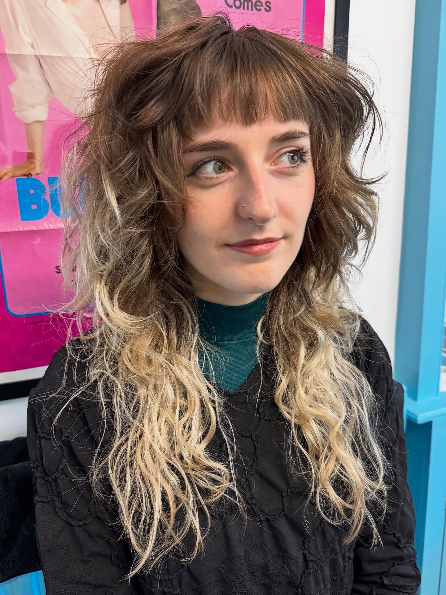 Dynamic Two-Tone Spiral Shag with Fringe