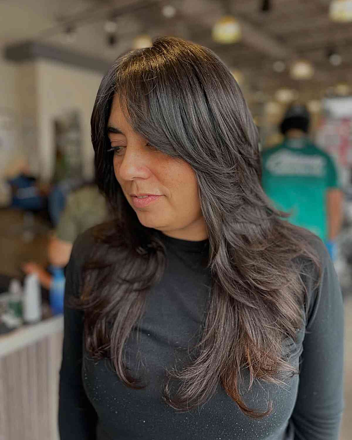 Long Wolf Cut with Soft Layers and Face-Framing Volume