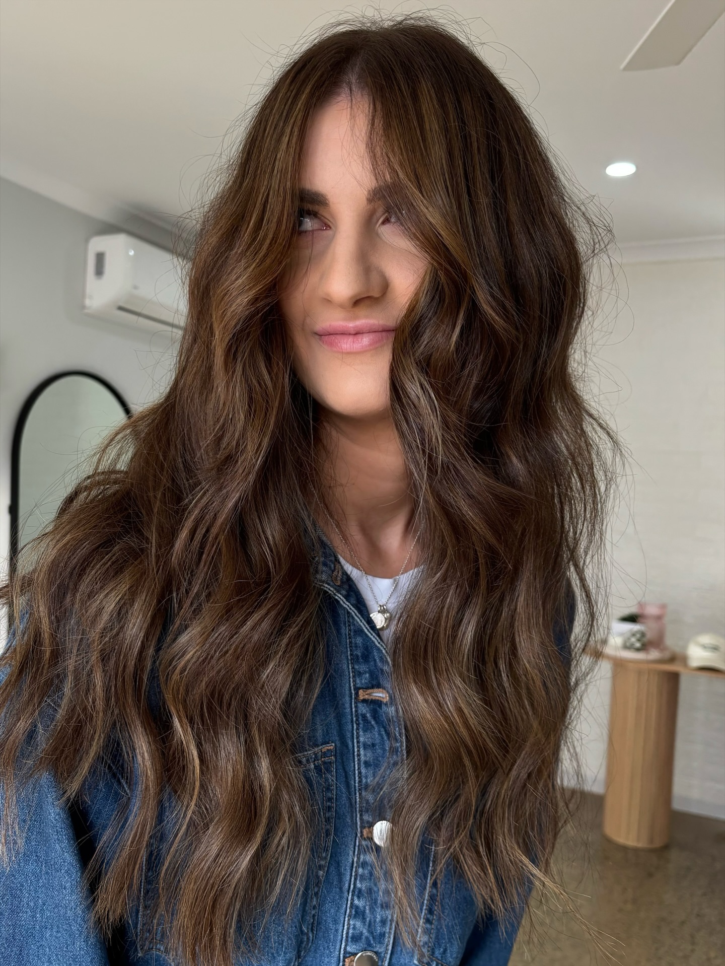 Lush Brunette Waves with Seamless Layers