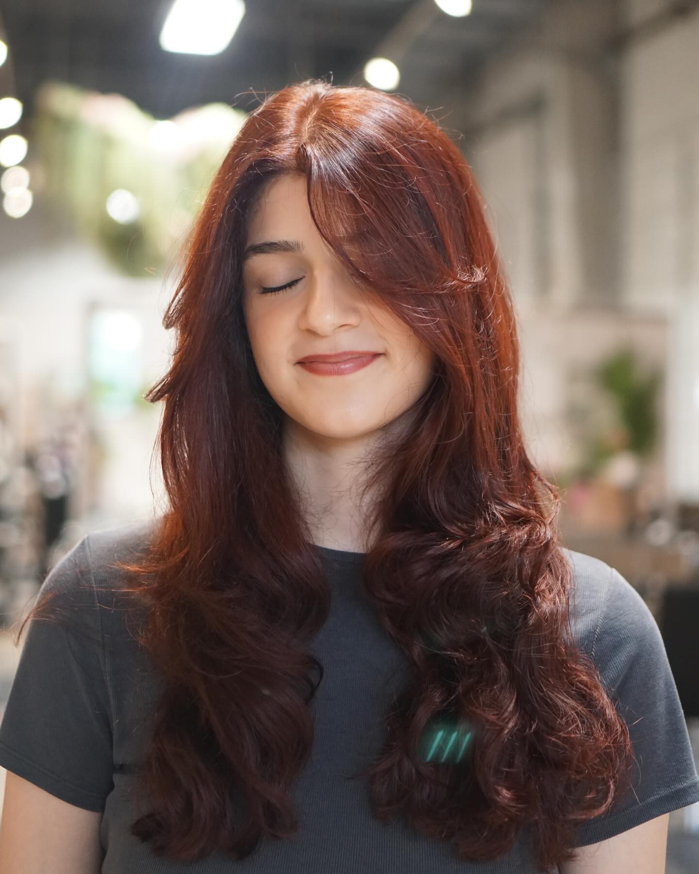 Rich Chestnut Swirl with Gentle Waves