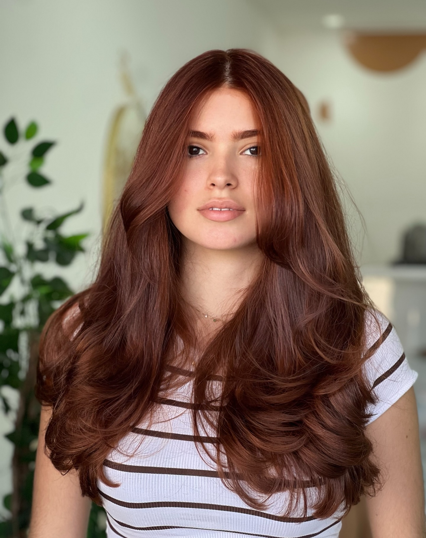 Silky Cinnamon Swirl with Voluminous Waves