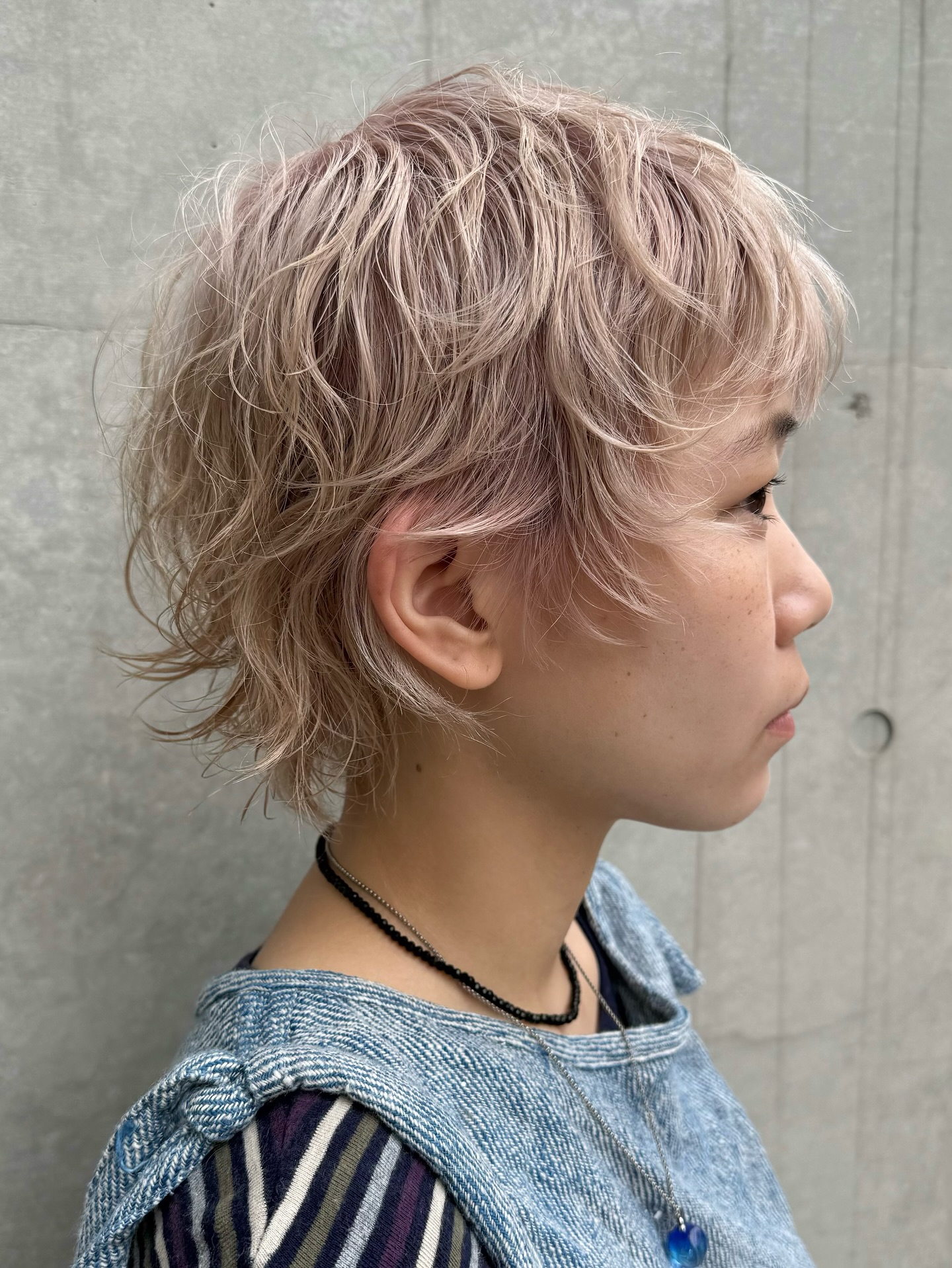 Soft Pastel Pink Tousled Bob