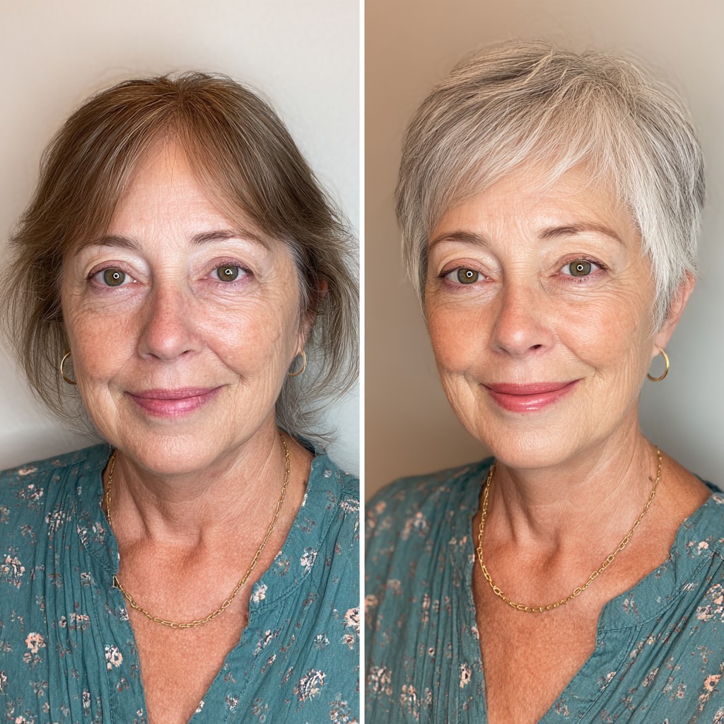 Sophisticated Silver Textured Crop with Defined Contours