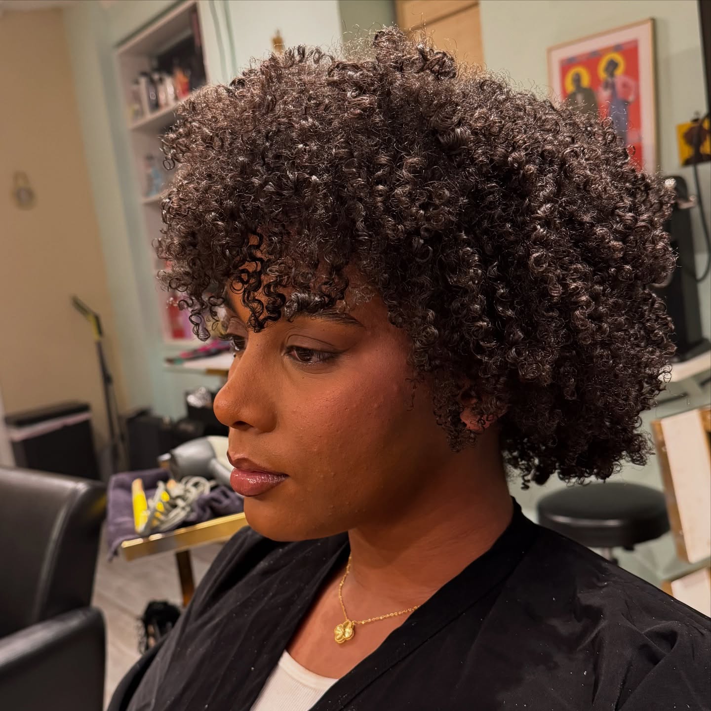 Textured Curly Crop with Defined Curls