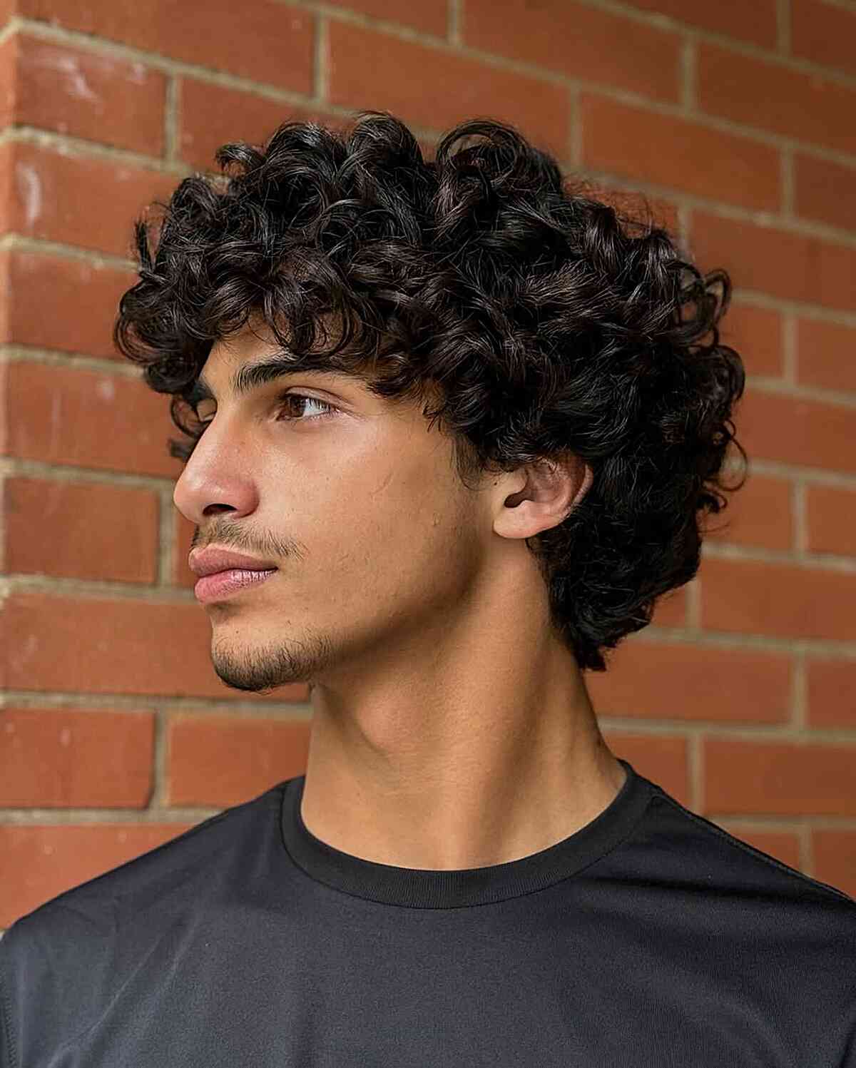 Textured Curly Hairstyle for Men