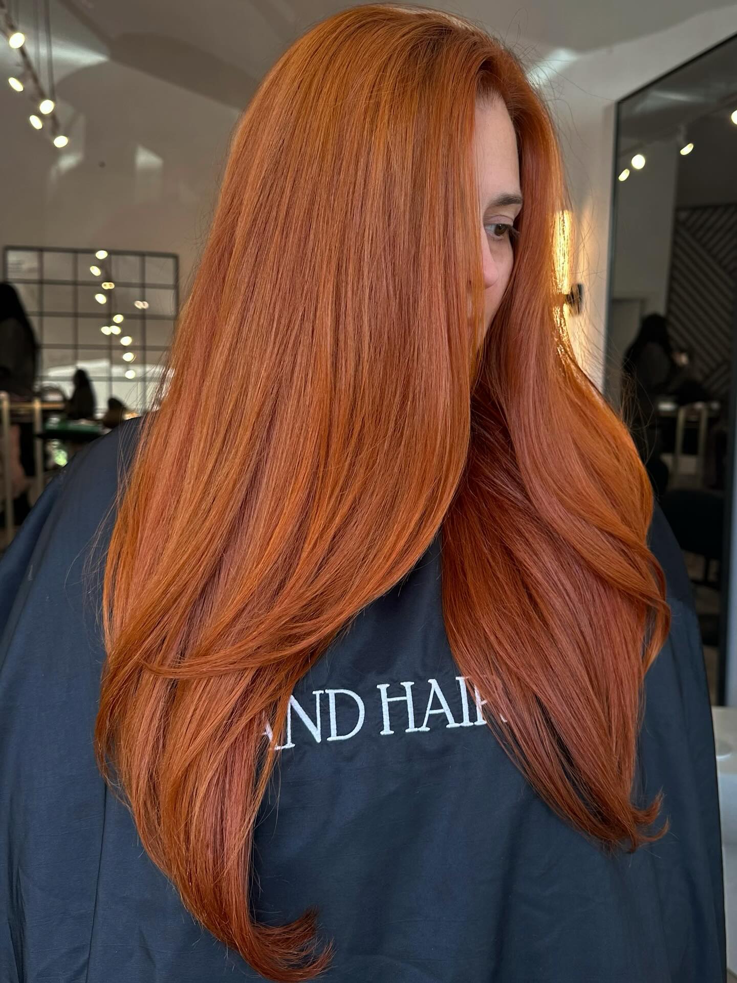 Vibrant Auburn Flow with Soft Waves