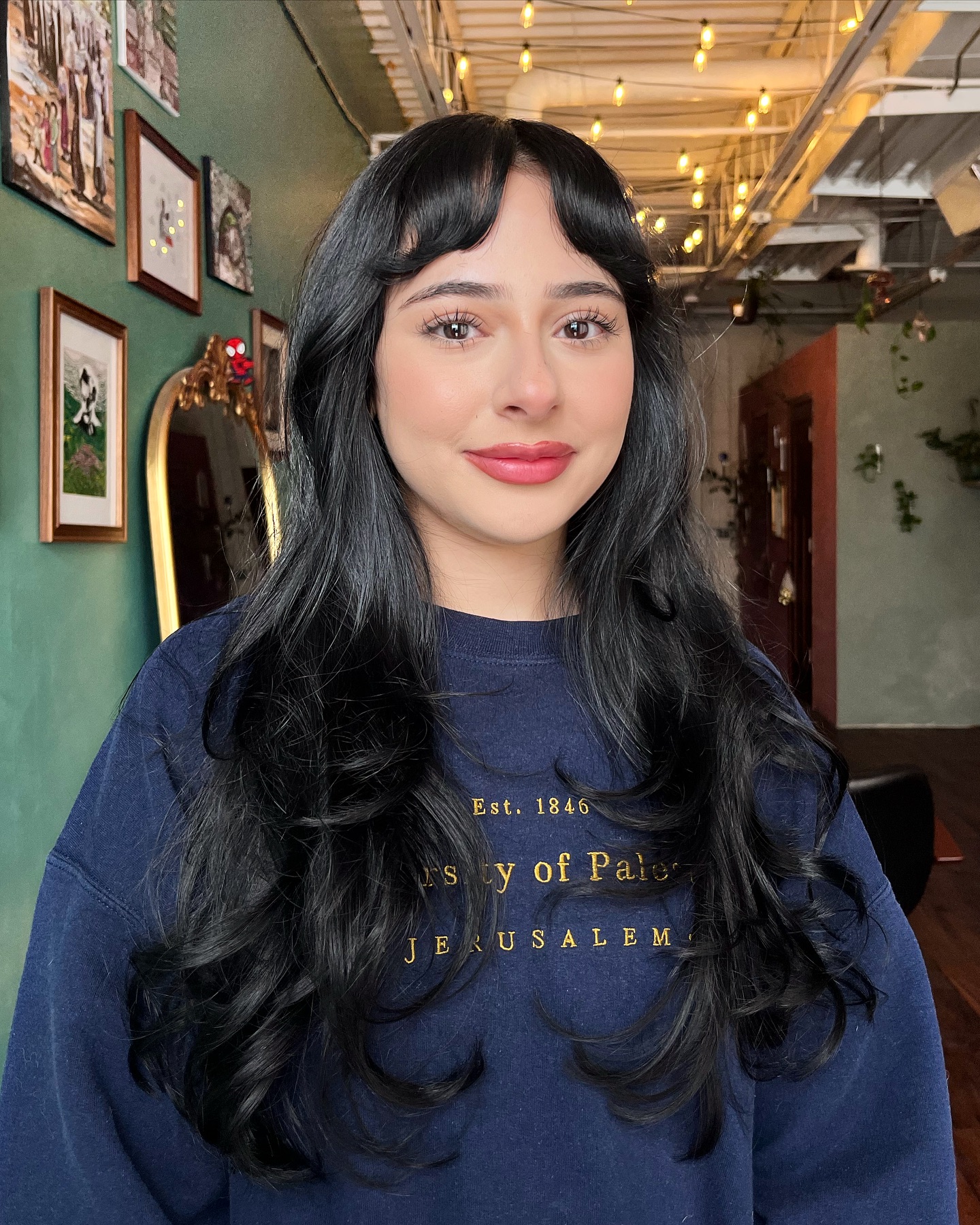 Chic Long Layered Cut with Soft Curtain Bangs