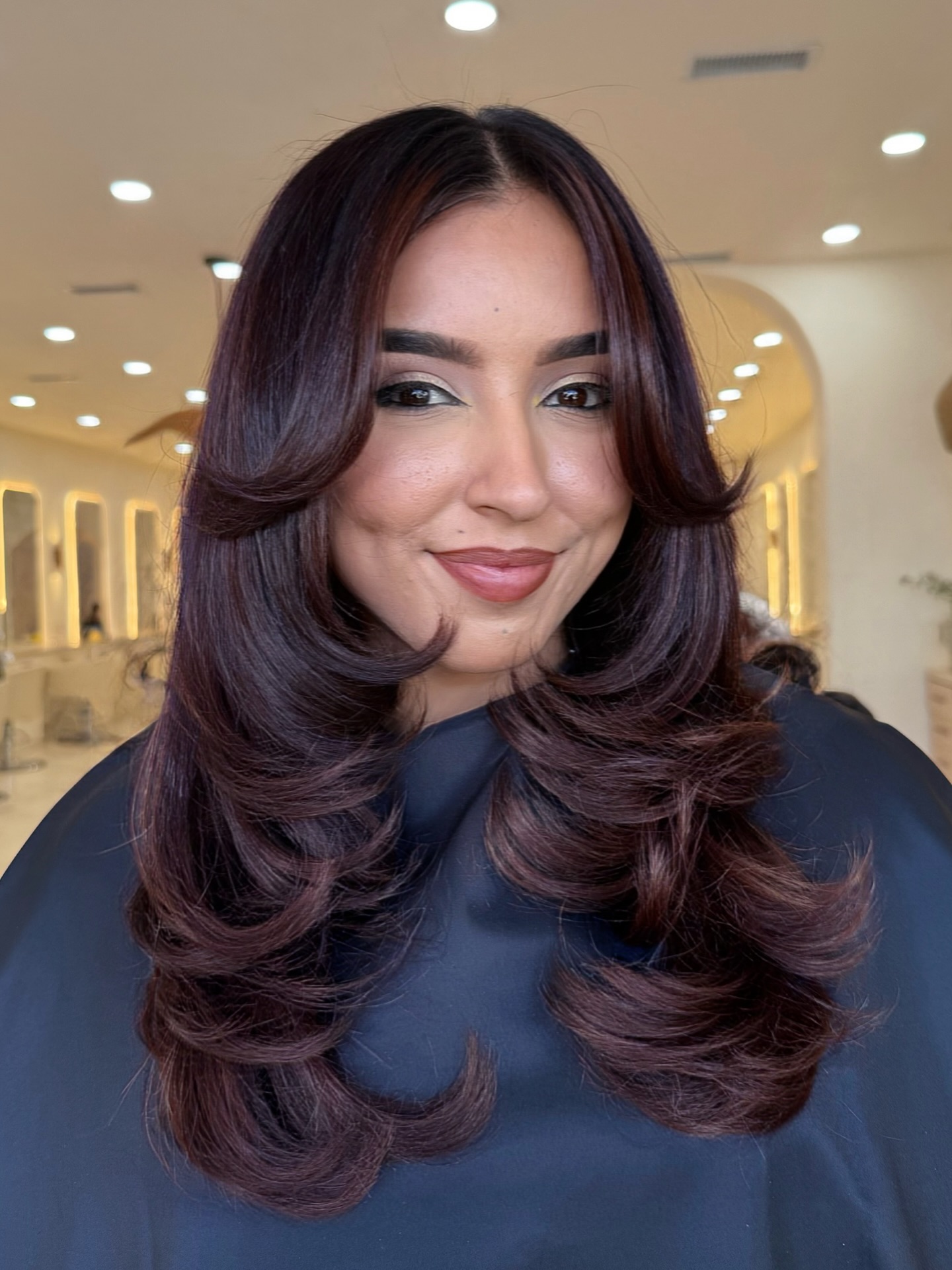 Deep Burgundy Cascading Curls