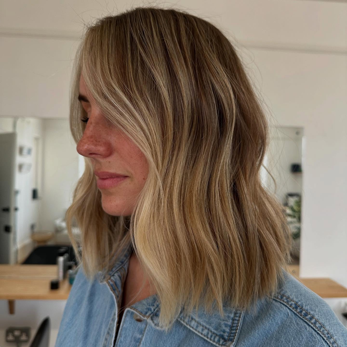Effortless Beachy Blonde Balayage Bob