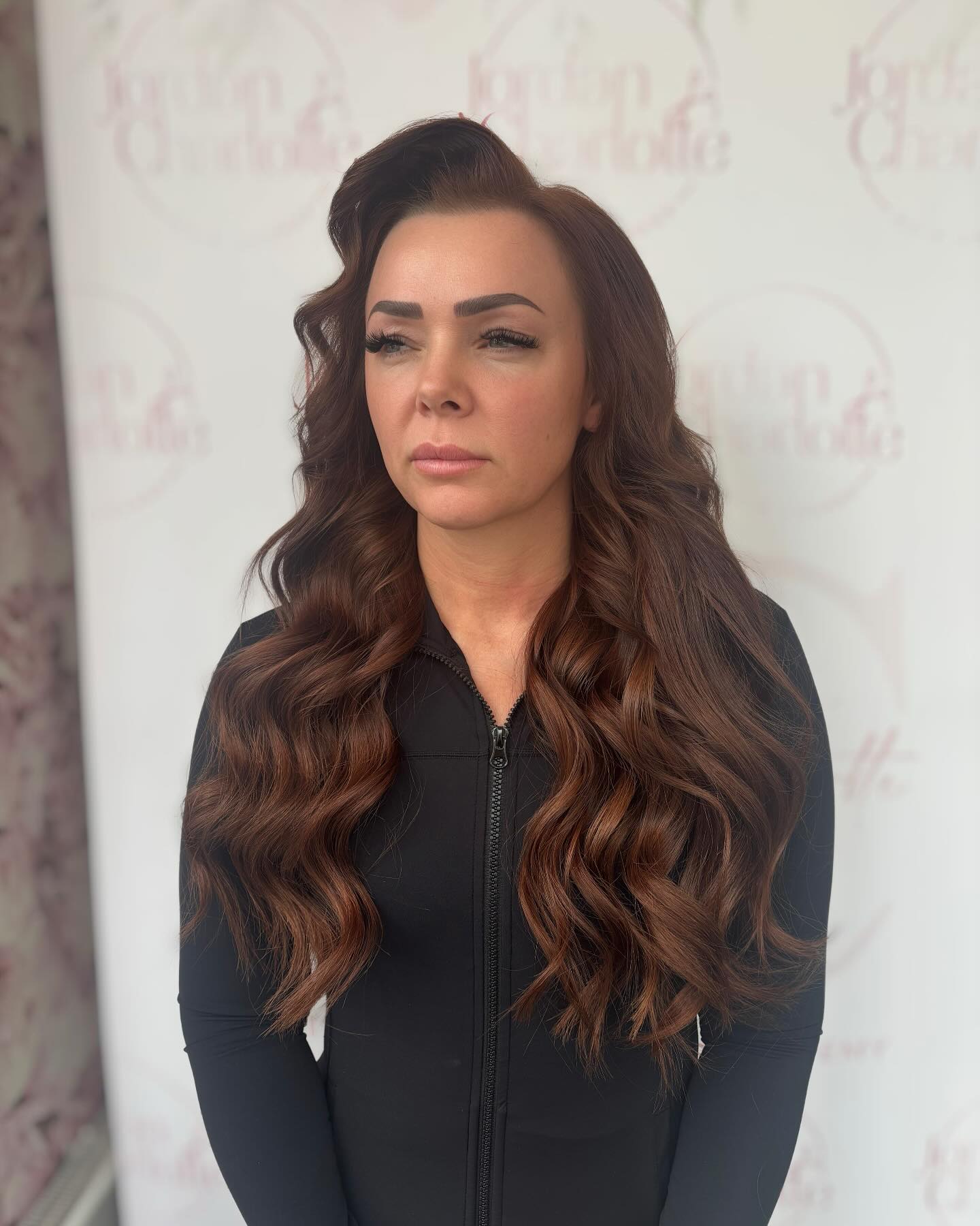 Rich Chestnut Waves with Voluminous Body