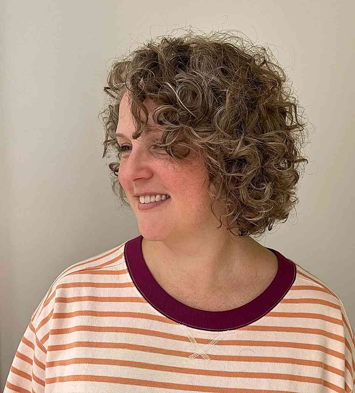 Short Curly Bob with Soft Layers