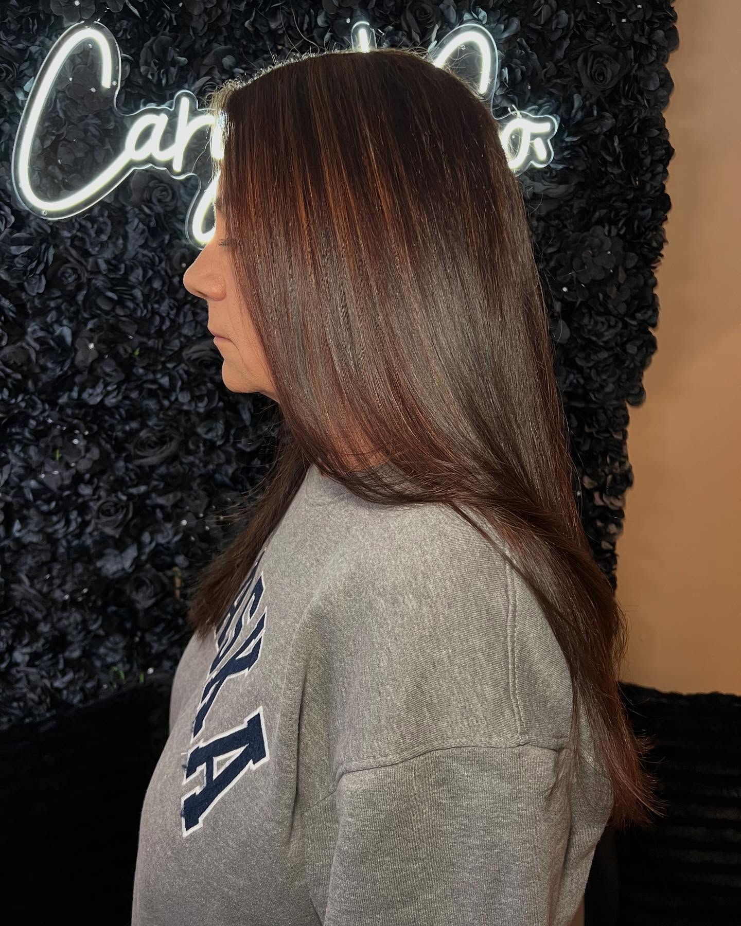 Sleek Dark Brown Hair with Subtle Dimension