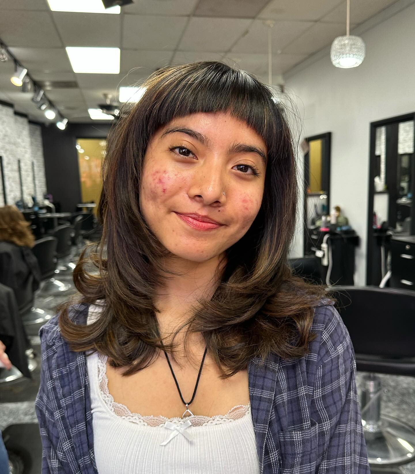 Soft Feathered Fringe with Flowing Layers