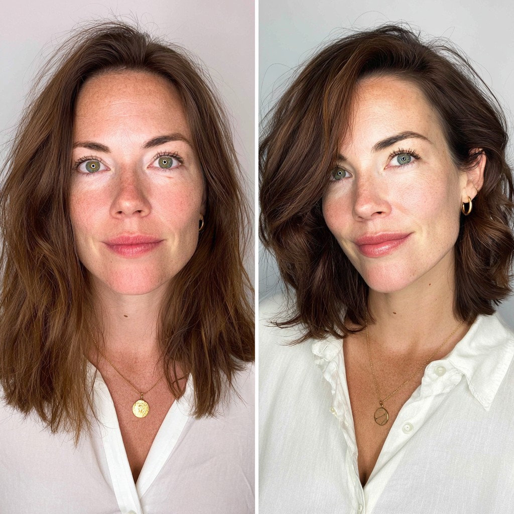 Textured Shoulder-Length Tousled Bob