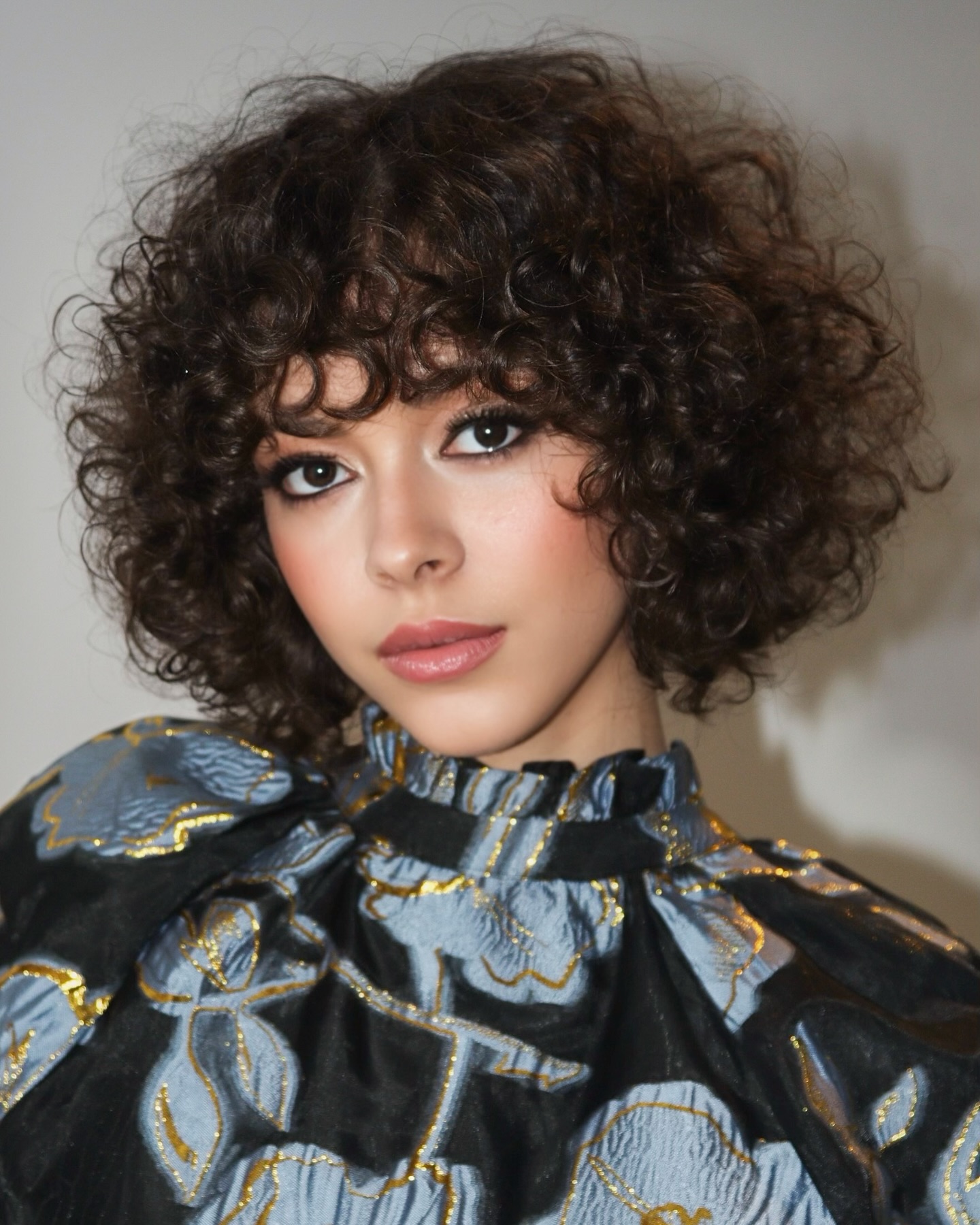 Chic Bouncy Curly Bob with Defined Curls
