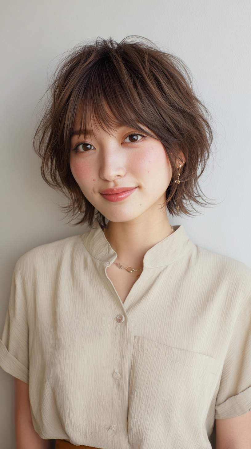 Chic Shaggy Wolfcut with Textured Layers