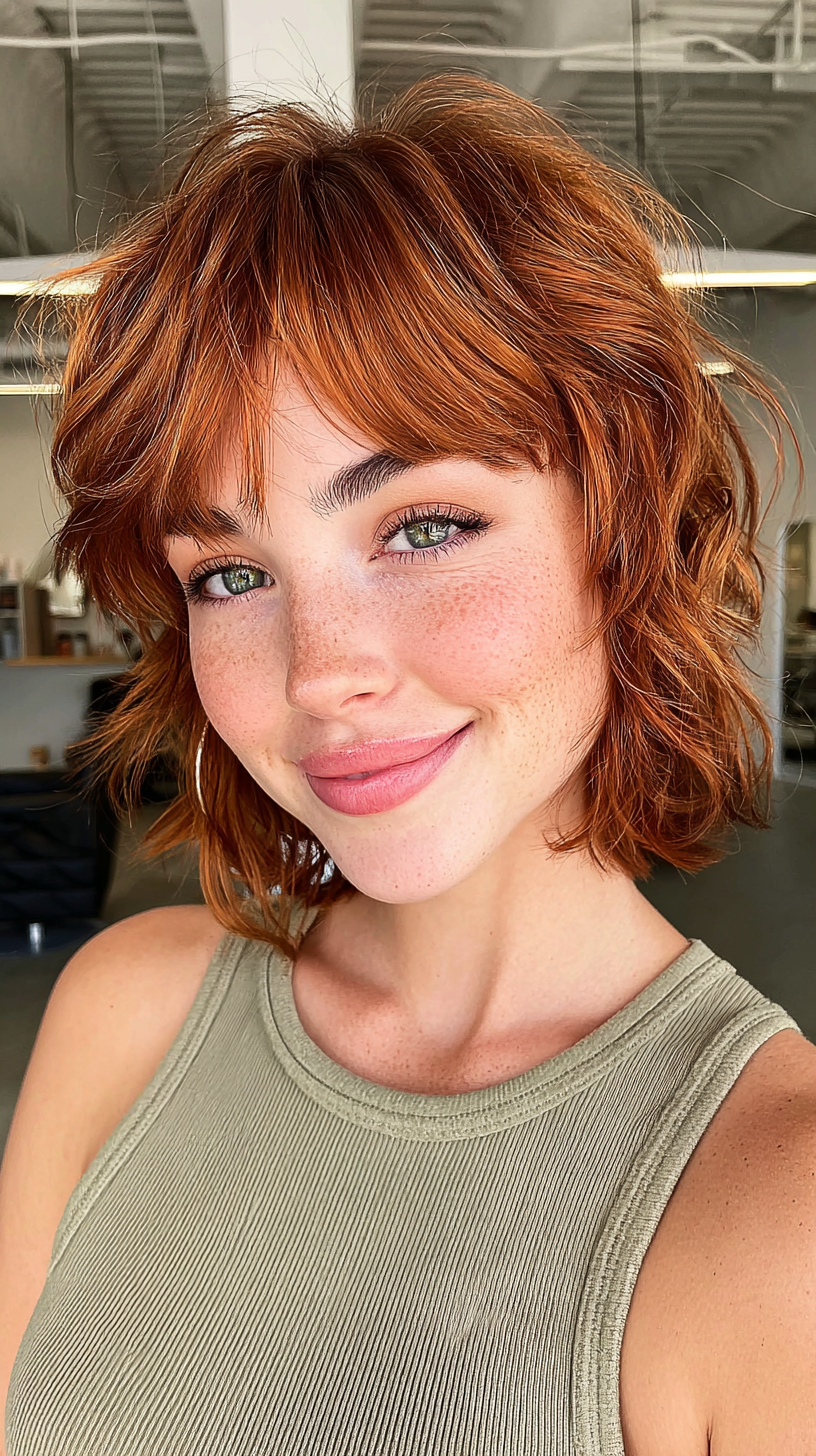 Chic Textured Wolfcut with Soft Layers