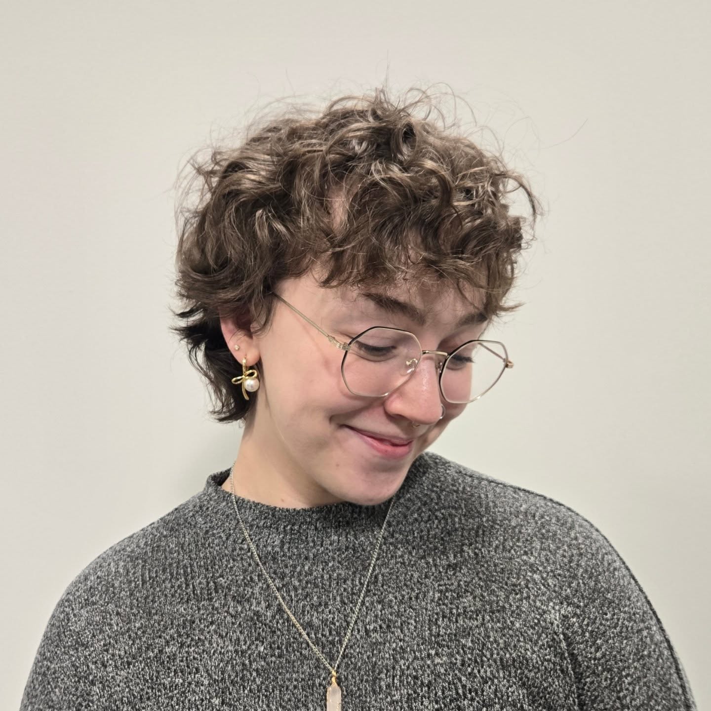 Playful Textured Curly Crop