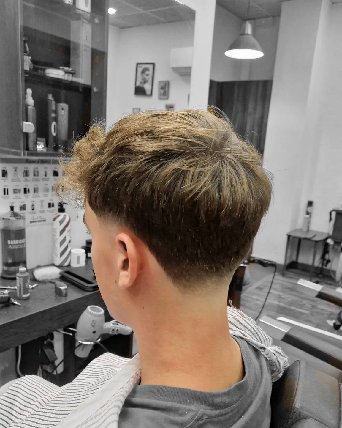 Textured Mid Taper Fade with Soft Layers