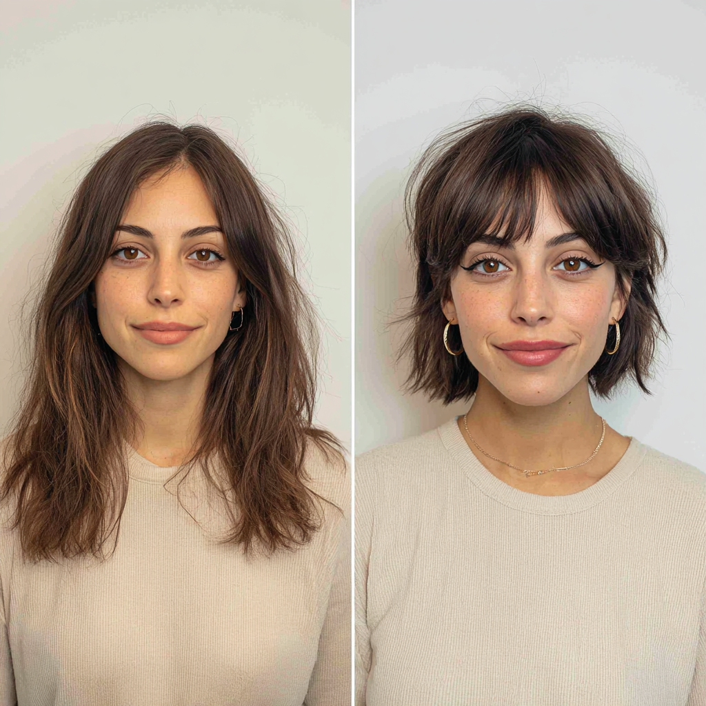 Textured Wolfcut with Soft Fringe