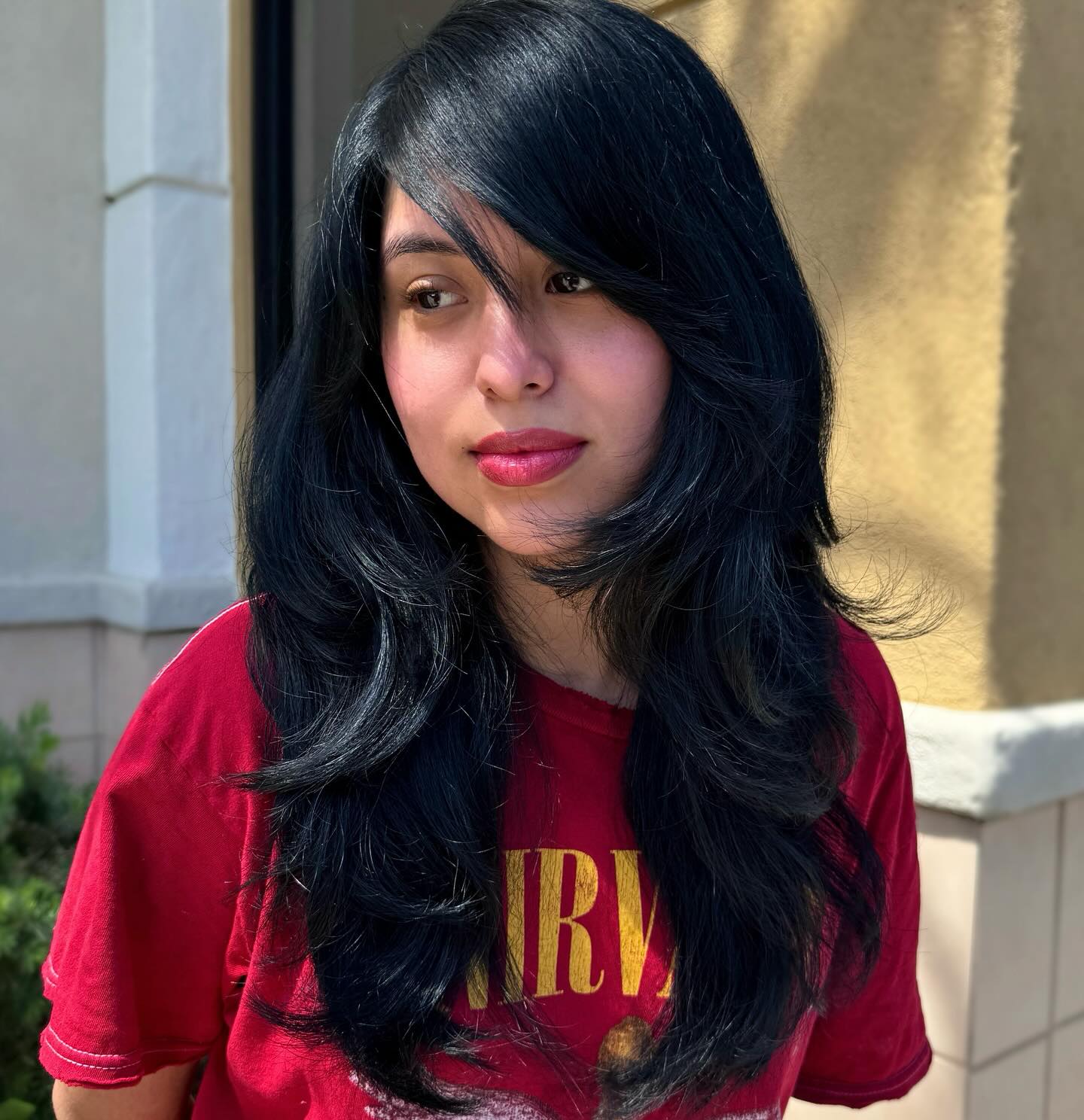 Bold Layered Cut with Soft Face-Framing Fringe