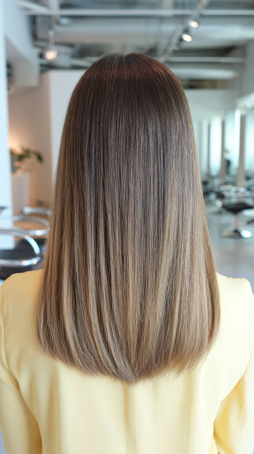 Polished Ashy Dark Blonde Blunt Cut