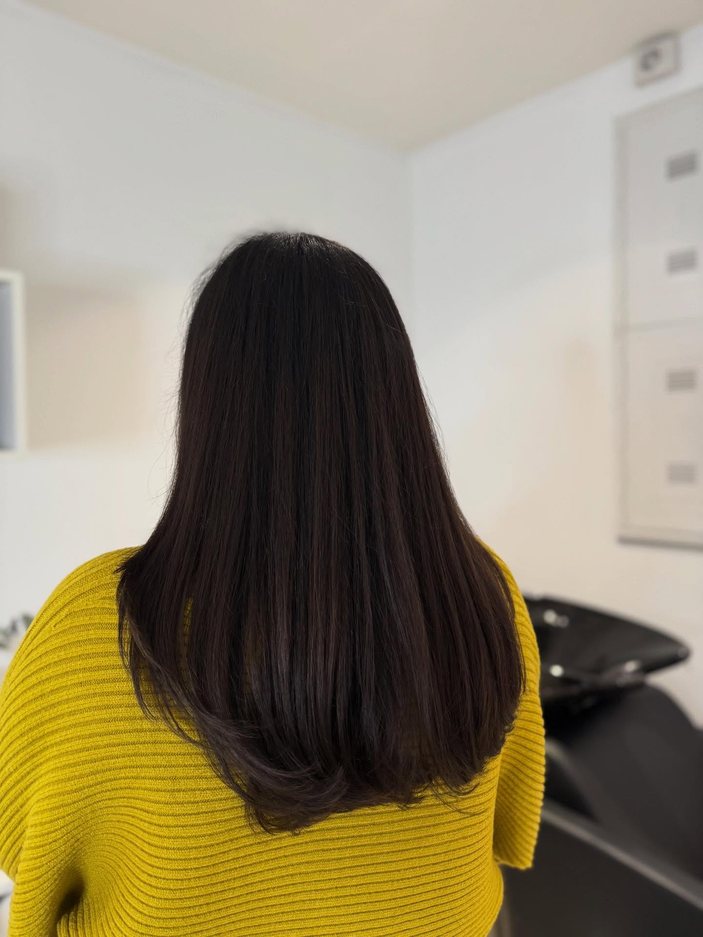 Sleek Long Layered Cut with Subtle Movement