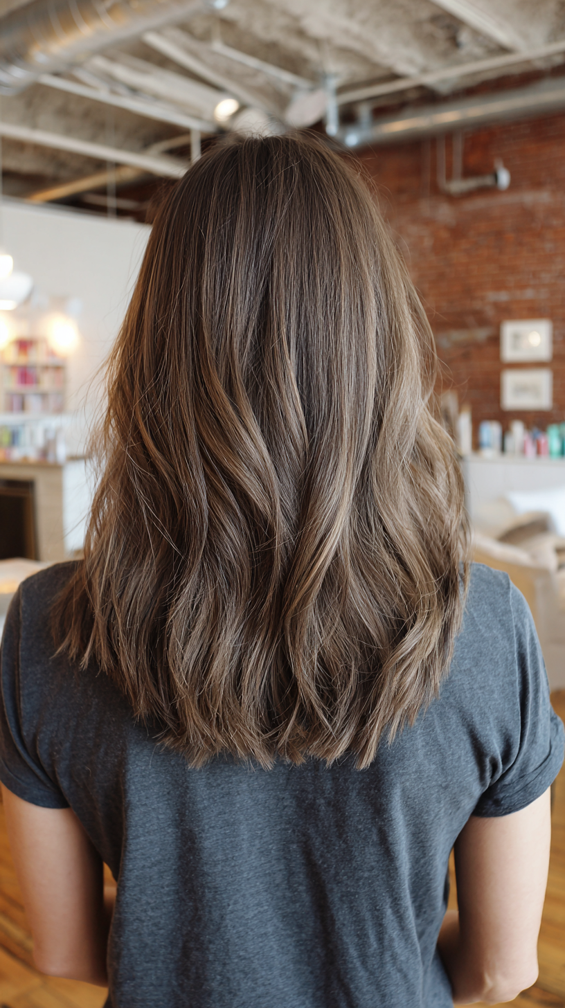 Soft Ashy Dark Blonde Textured Waves