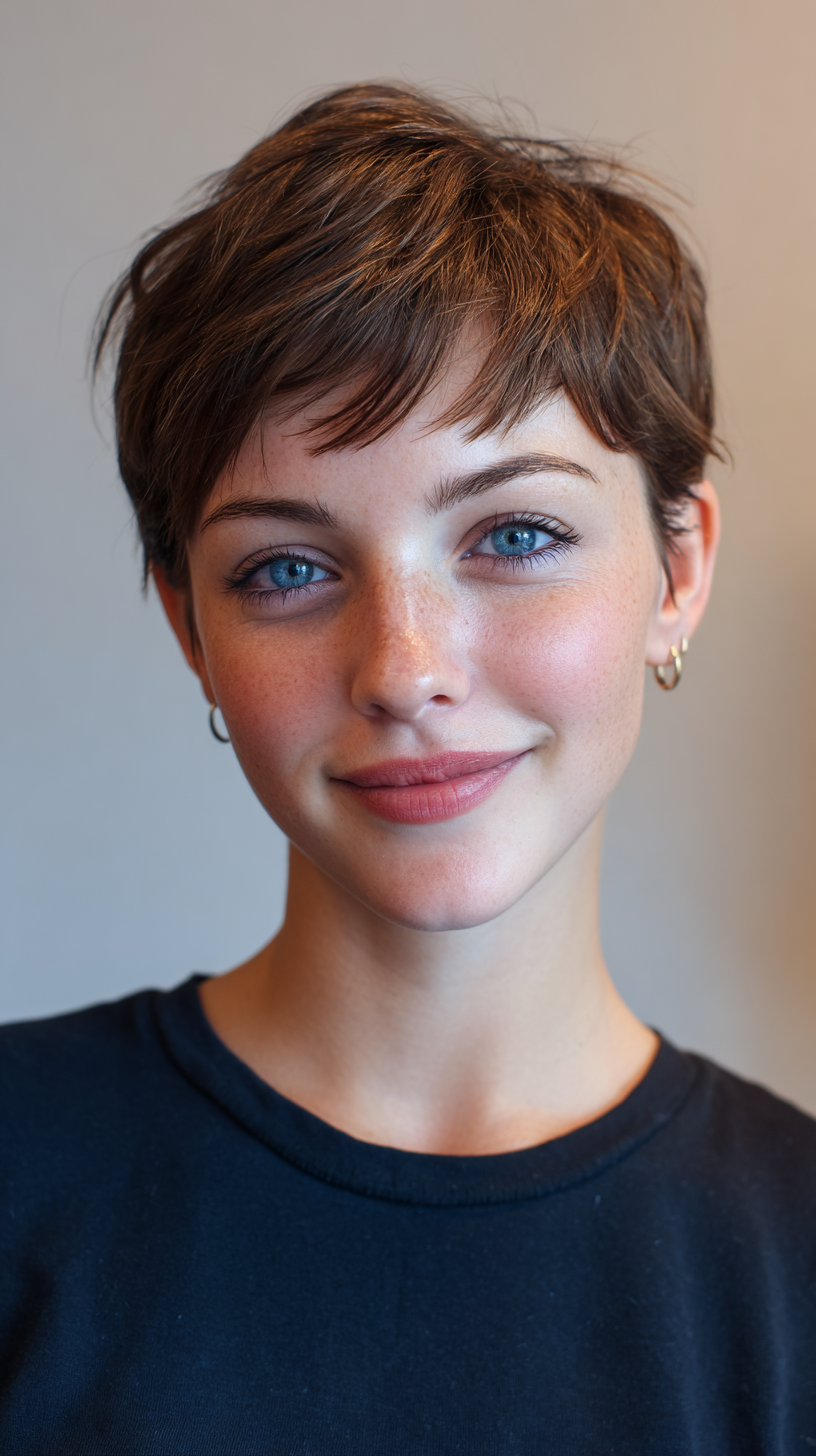 Stylish Textured Pixie Cut with Subtle Layers