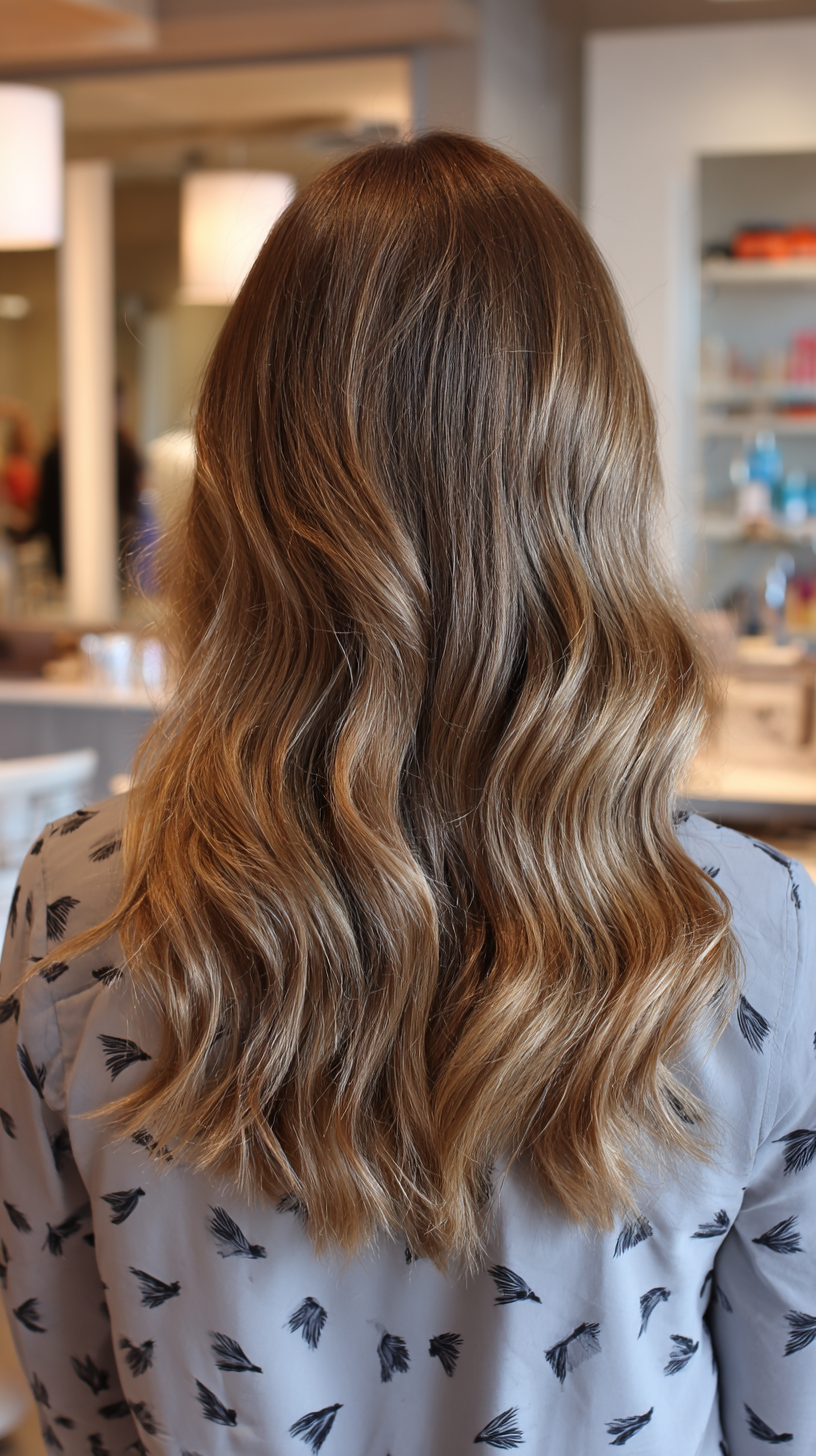 Textured Ashy Dark Blonde Long Layers with Soft Waves
