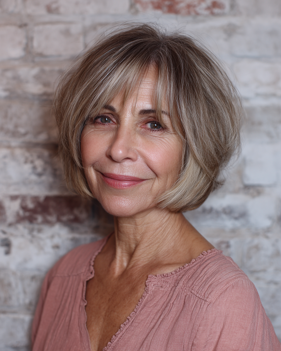 Chic Layered Chin-Length Bob