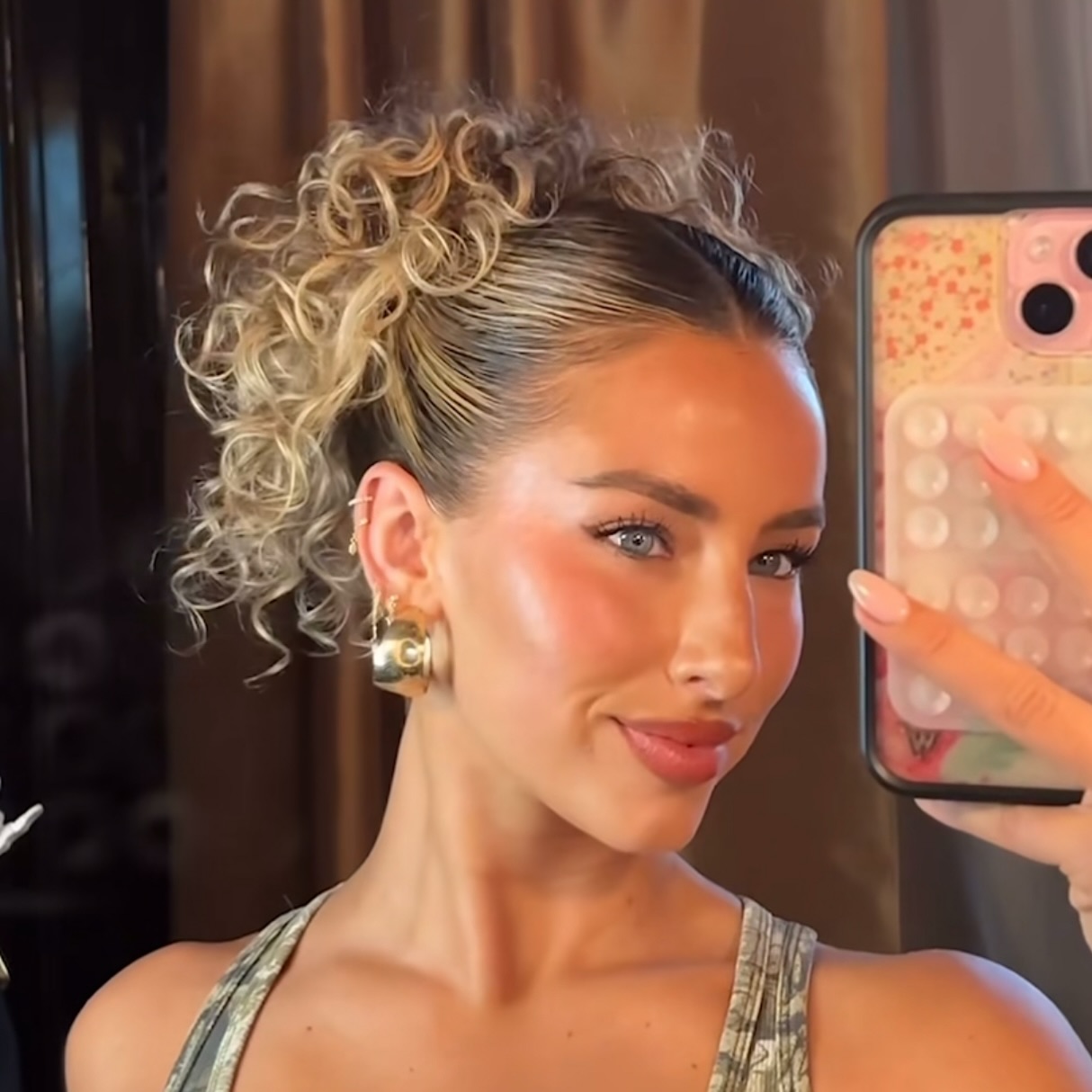 Curly High Ponytail with Textured Volume