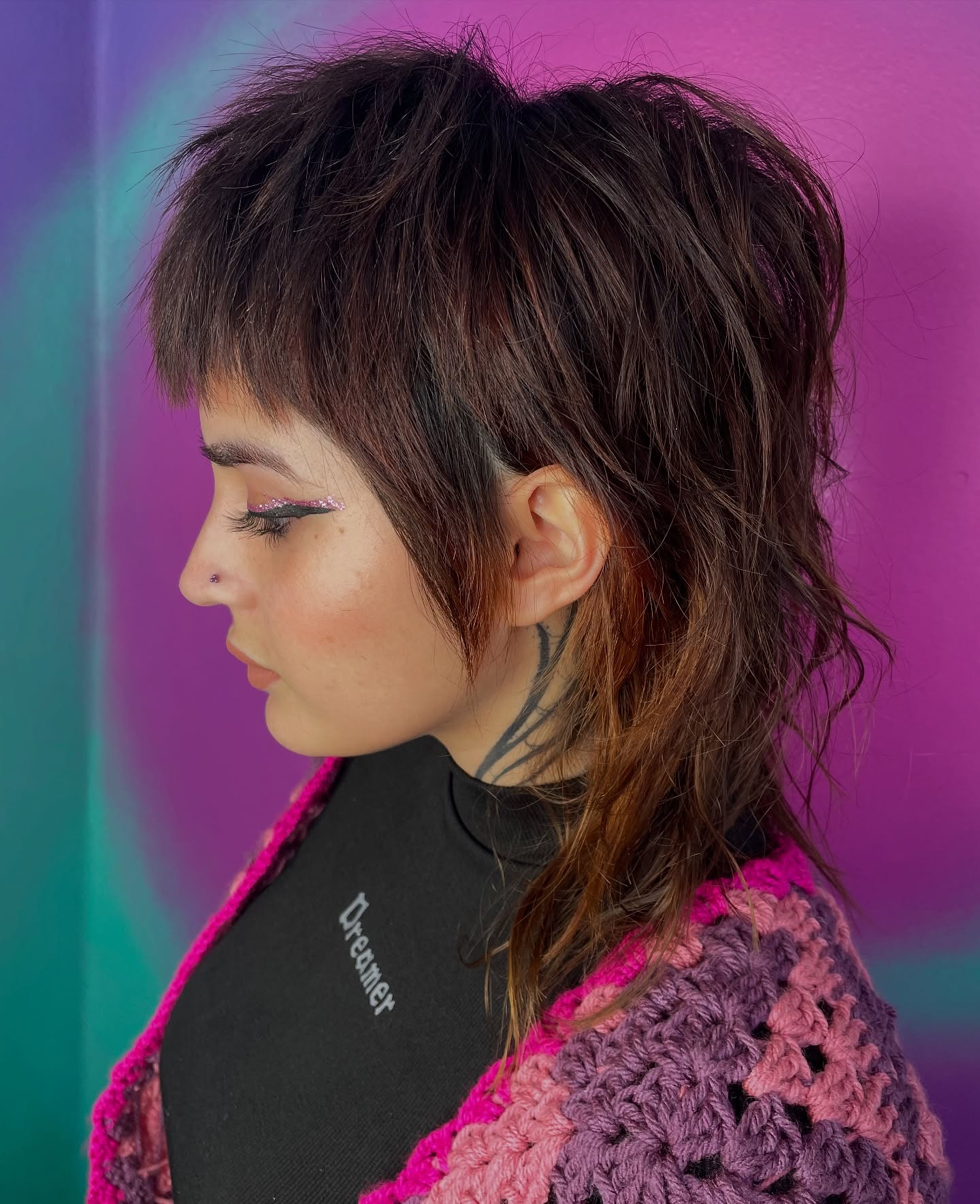 Edgy Textured Mullet with Feathered Layers