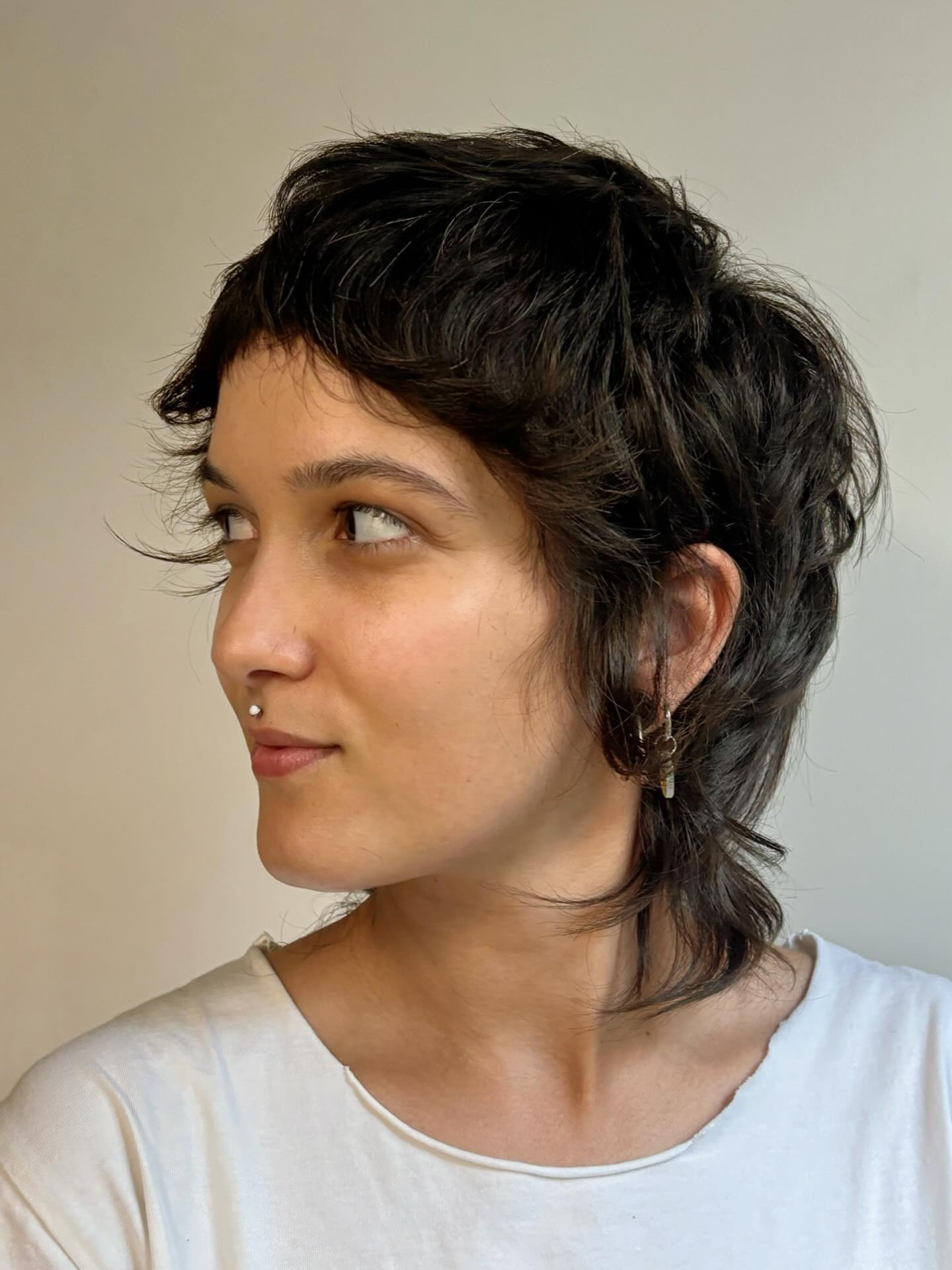 Layered Textured Mullet with Soft Waves
